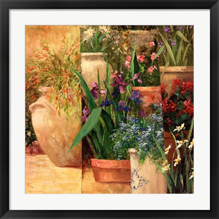 Framed Flower Pots Left Print