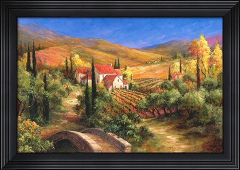 Framed Tuscan Bridge Print