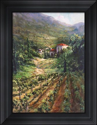 Framed Tuscany Vineyard Print