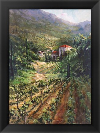 Framed Tuscany Vineyard Print