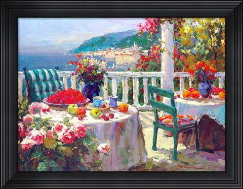 Framed Terrace Brunch Print
