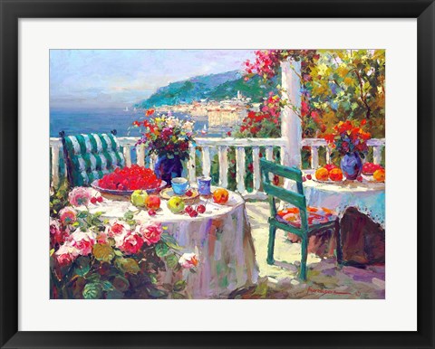 Framed Terrace Brunch Print