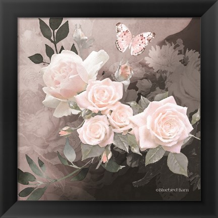 Framed Noir Roses I Print