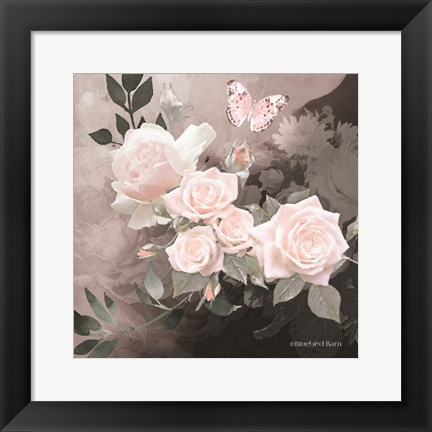 Framed Noir Roses I Print