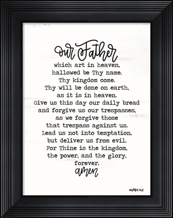 Framed Lord&#39;s Prayer Print