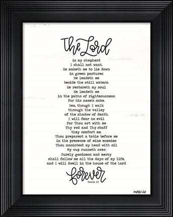 Framed Psalm 23 Print