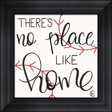 Framed No Place Like Home Plate Print