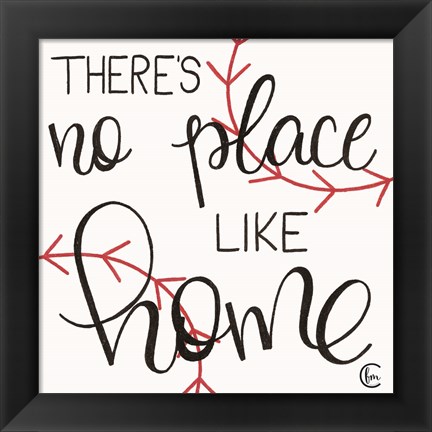 Framed No Place Like Home Plate Print