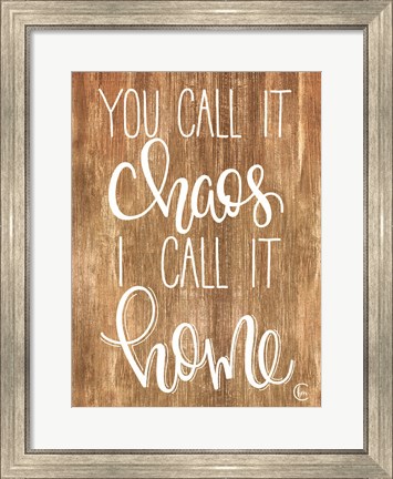 Framed Chaotic Home Print