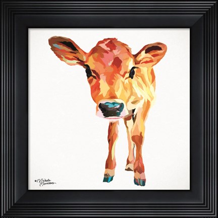 Framed Cute Little Calf Print