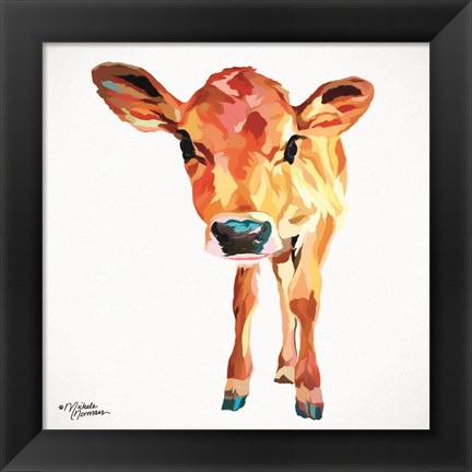 Framed Cute Little Calf Print