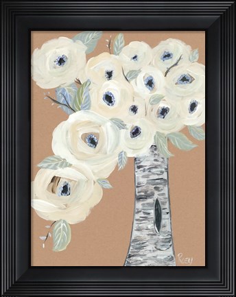 Framed Blooming Birch Vase II Print