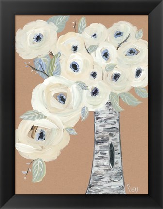 Framed Blooming Birch Vase II Print