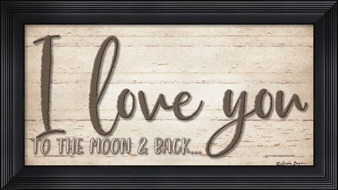 Framed I Love You Print