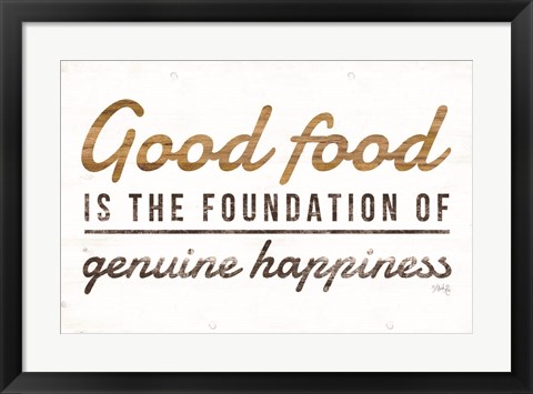 Framed Good Food Print