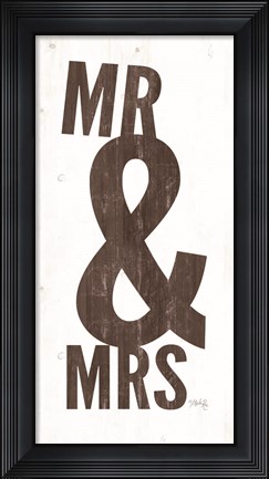 Framed Mr &amp; Mrs I Print