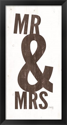 Framed Mr &amp; Mrs I Print