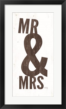 Framed Mr &amp; Mrs I Print