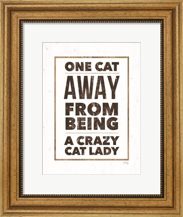 Framed Crazy Cat Lady Print