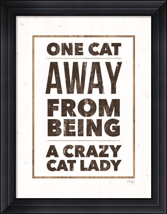 Framed Crazy Cat Lady Print