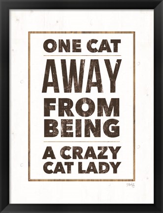 Framed Crazy Cat Lady Print