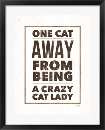 Framed Crazy Cat Lady Print