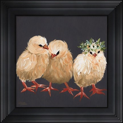 Framed Chick Trio Print