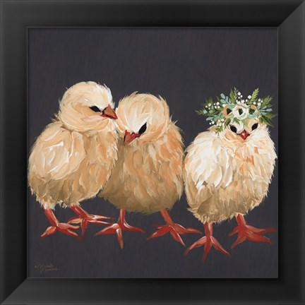 Framed Chick Trio Print