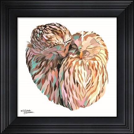 Framed Owls Print