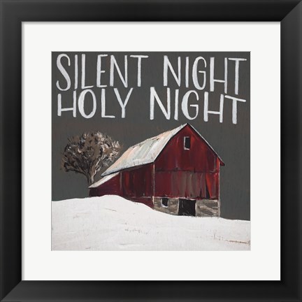 Framed Silent Night Holy Night Print