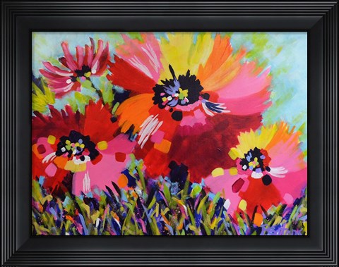 Framed Big Red Poppies Print