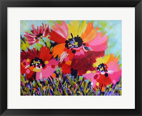 Framed Big Red Poppies Print