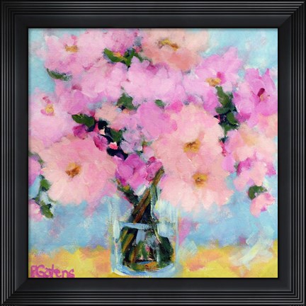 Framed Bright Pink Peony Print