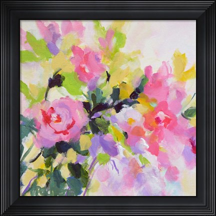 Framed Wild Rose Garden Print