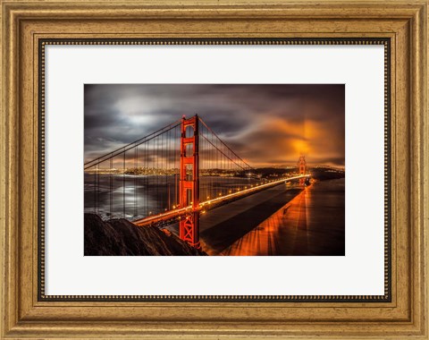 Framed Golden Gate Evening Print
