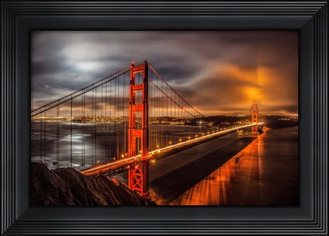 Framed Golden Gate Evening Print