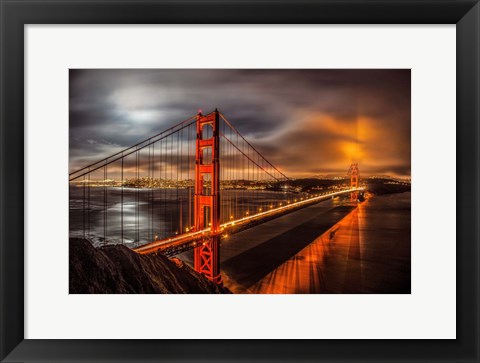 Framed Golden Gate Evening Print