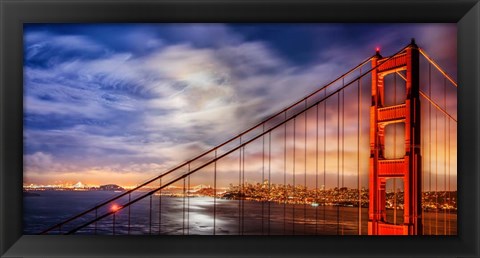 Framed N. Tower Panorama - GG Bridge Print