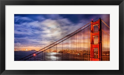 Framed N. Tower Panorama - GG Bridge Print