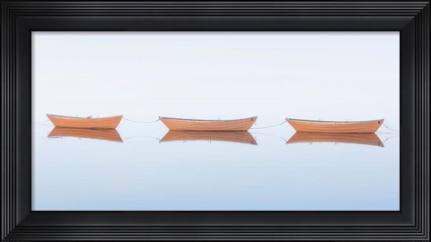 Framed Three Dories II Print
