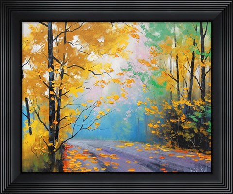 Framed Misty Autumn Day Print