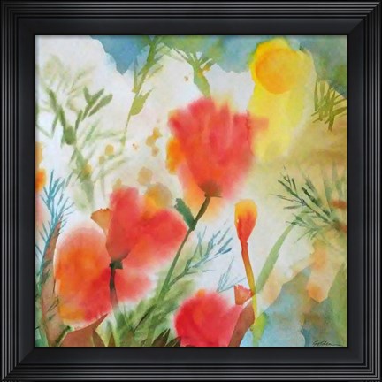 Framed Orange Poppy Reverie Print
