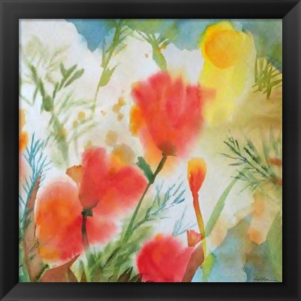 Framed Orange Poppy Reverie Print