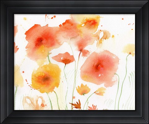 Framed Orange Yellow Print