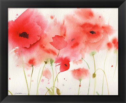 Framed Red Poppies Print