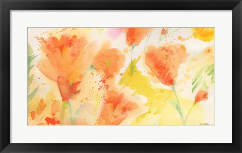 Framed Windblown Poppies #1 Print