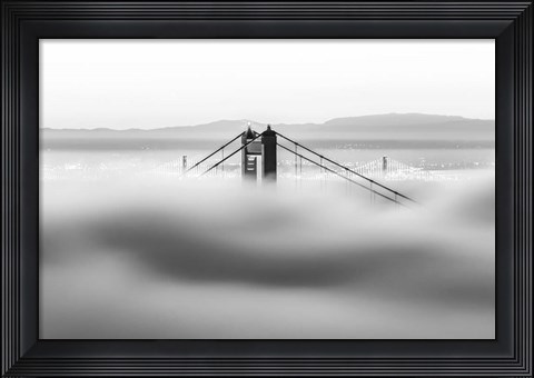 Framed Across the Bay (BW) Print