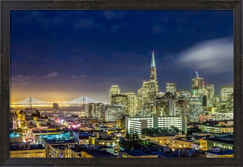 Framed San Francisco Holiday Lights Print