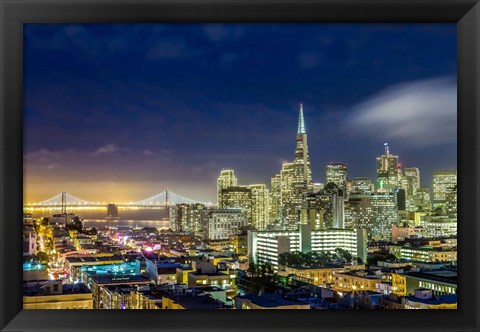 Framed San Francisco Holiday Lights Print