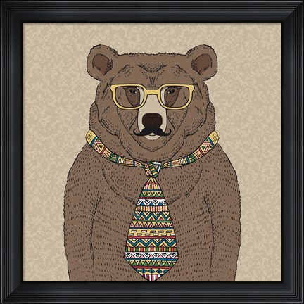 Framed Bear-man Print
